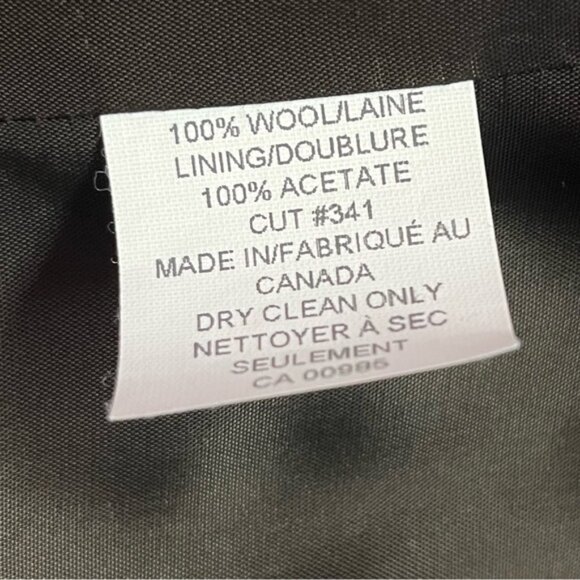 Holt Renfrew Collection Grey 100% Wool Fitted Business Suit Blazer Jacket - Picture 8 of 16